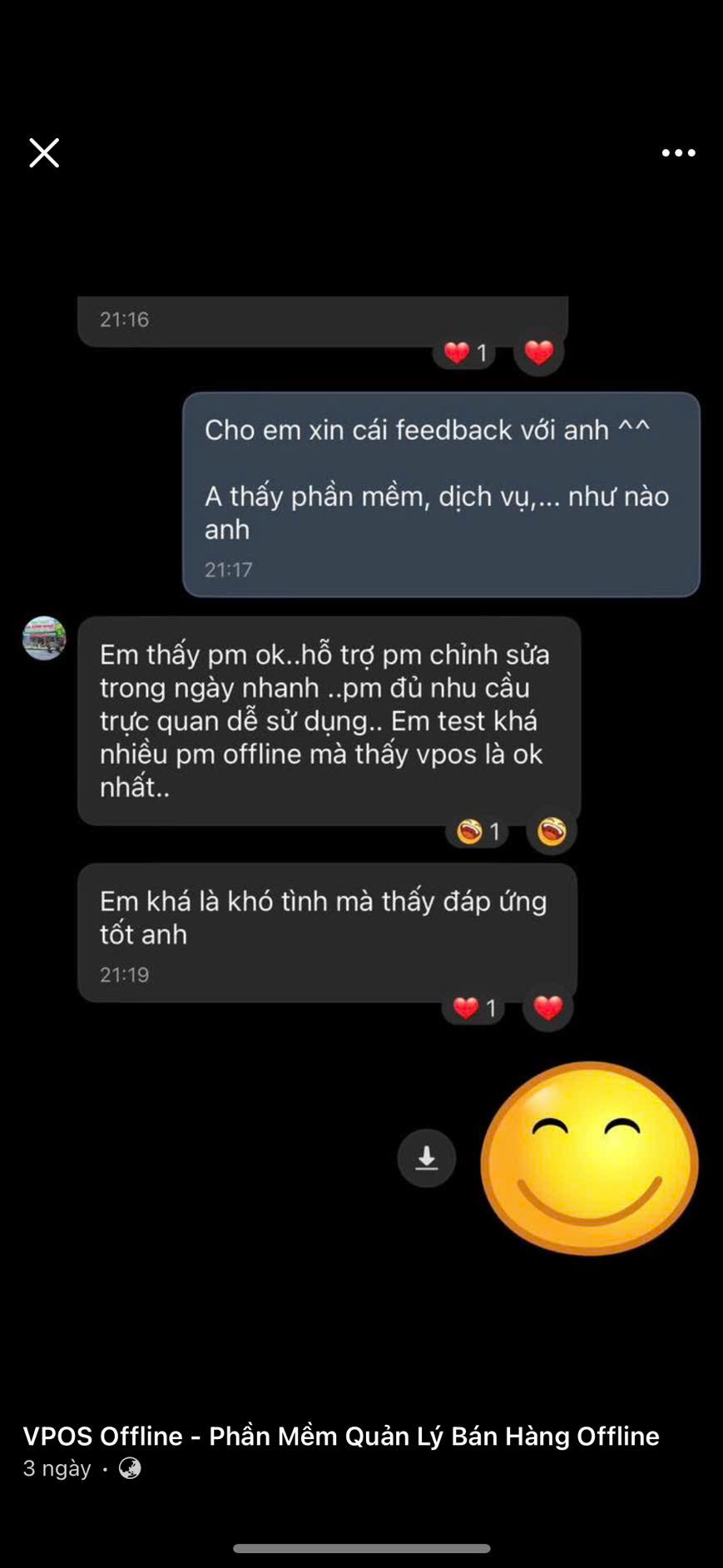 Phản hồi khách hàng MePOS