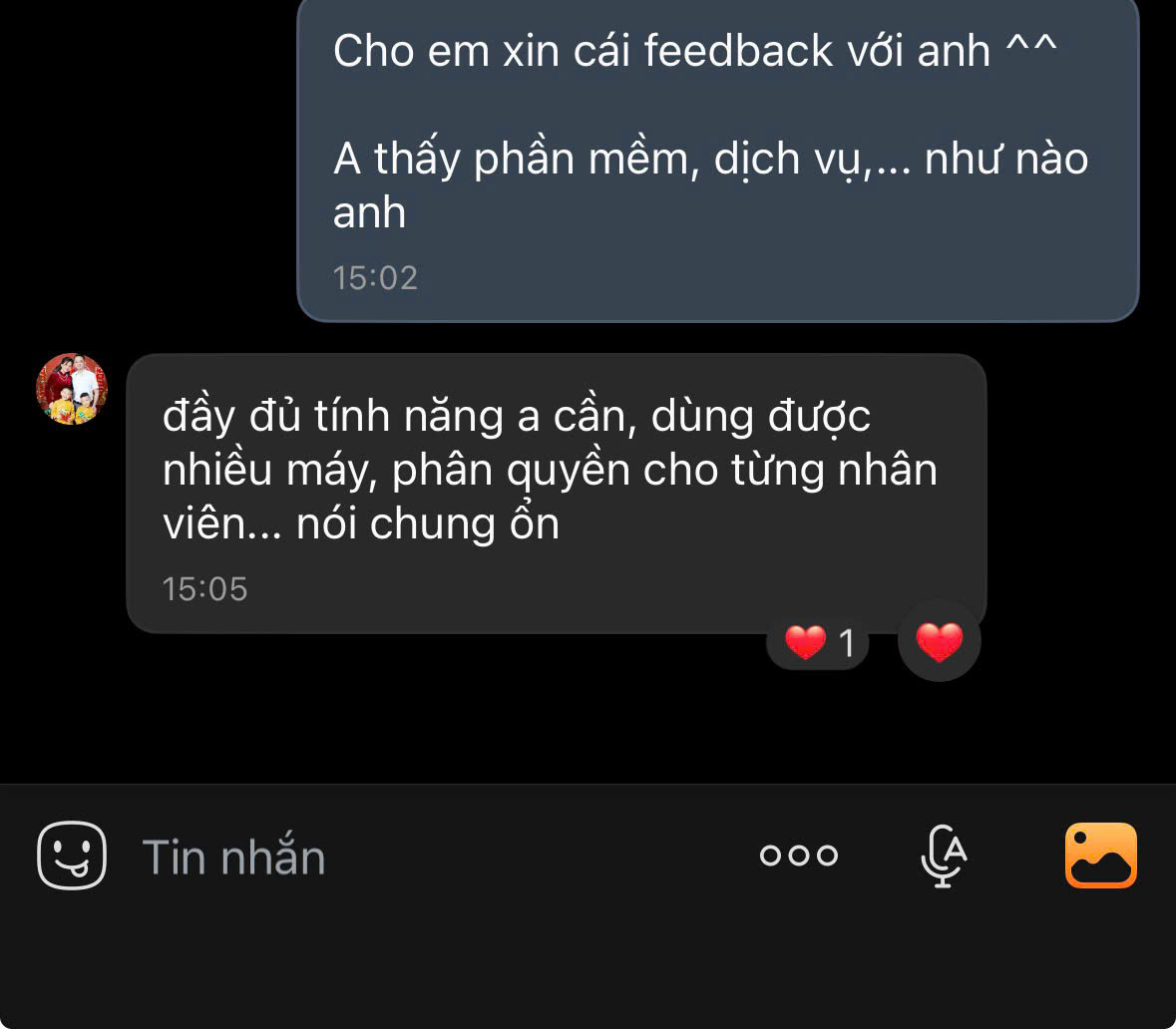 Phản hồi khách hàng MePOS